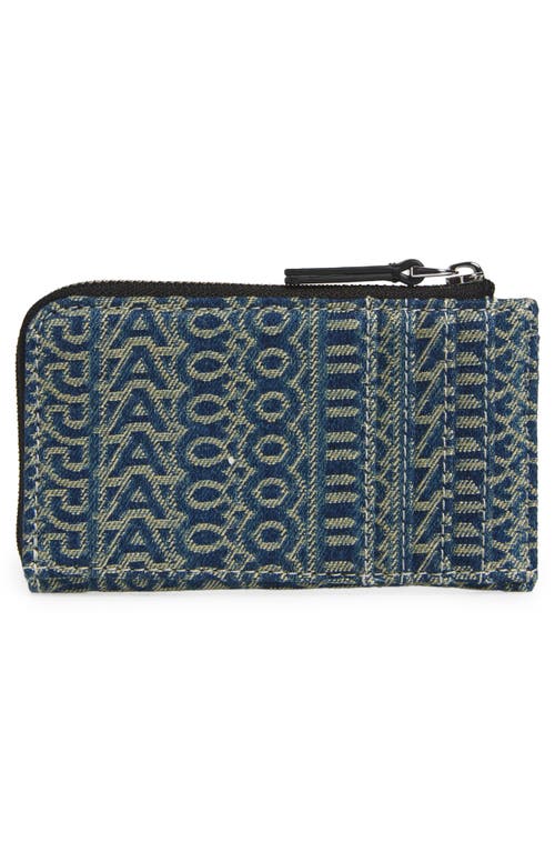 MARC JACOBS MARC JACOBS THE TOP ZIP MULTI DENIM WALLET