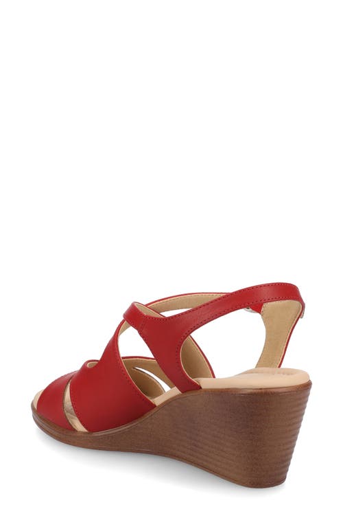 Journee Collection Kedzie Ii Wedge Sandal In Red