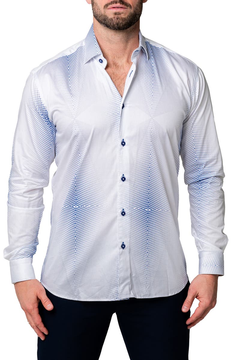 Maceoo Fibonacci Vivid Contemporary Fit Button-Up Shirt, Main, color, 