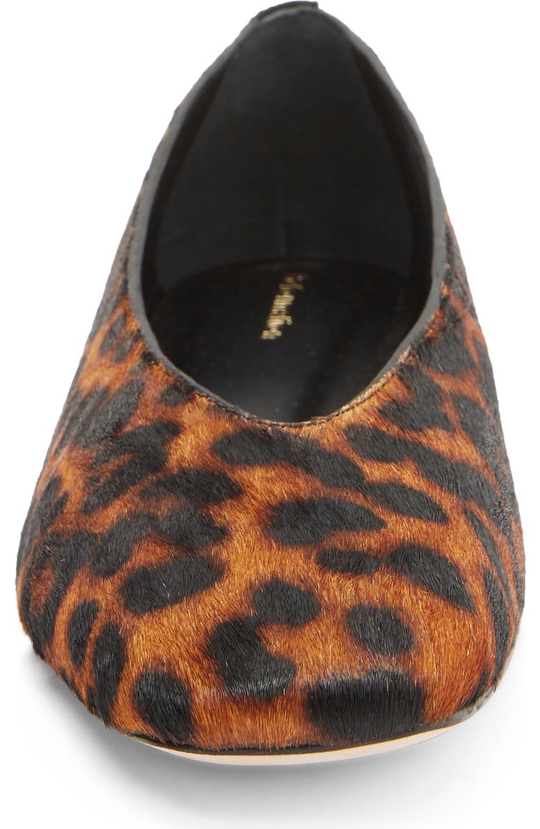 Reformation Prudence Ballet Flat, Alternate, color, Leopard Haircalf