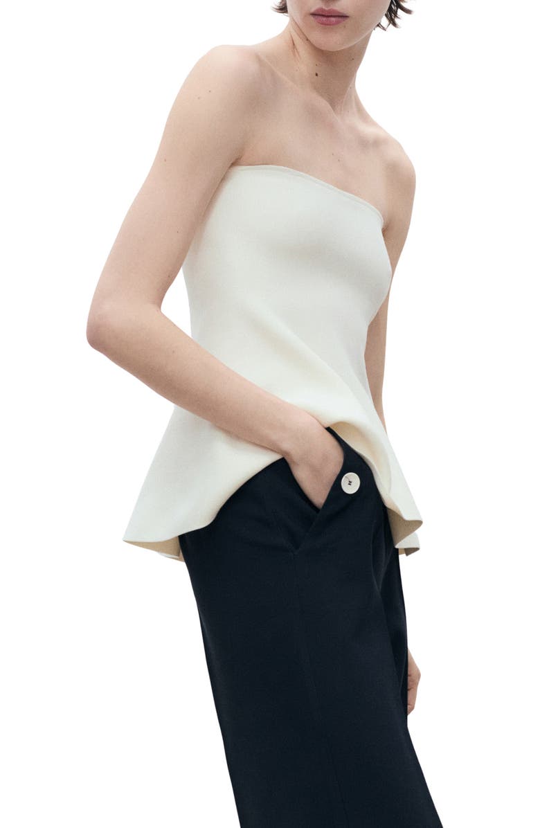 MANGO Contrast Button Straight Leg Pants, Alternate, color, Navy