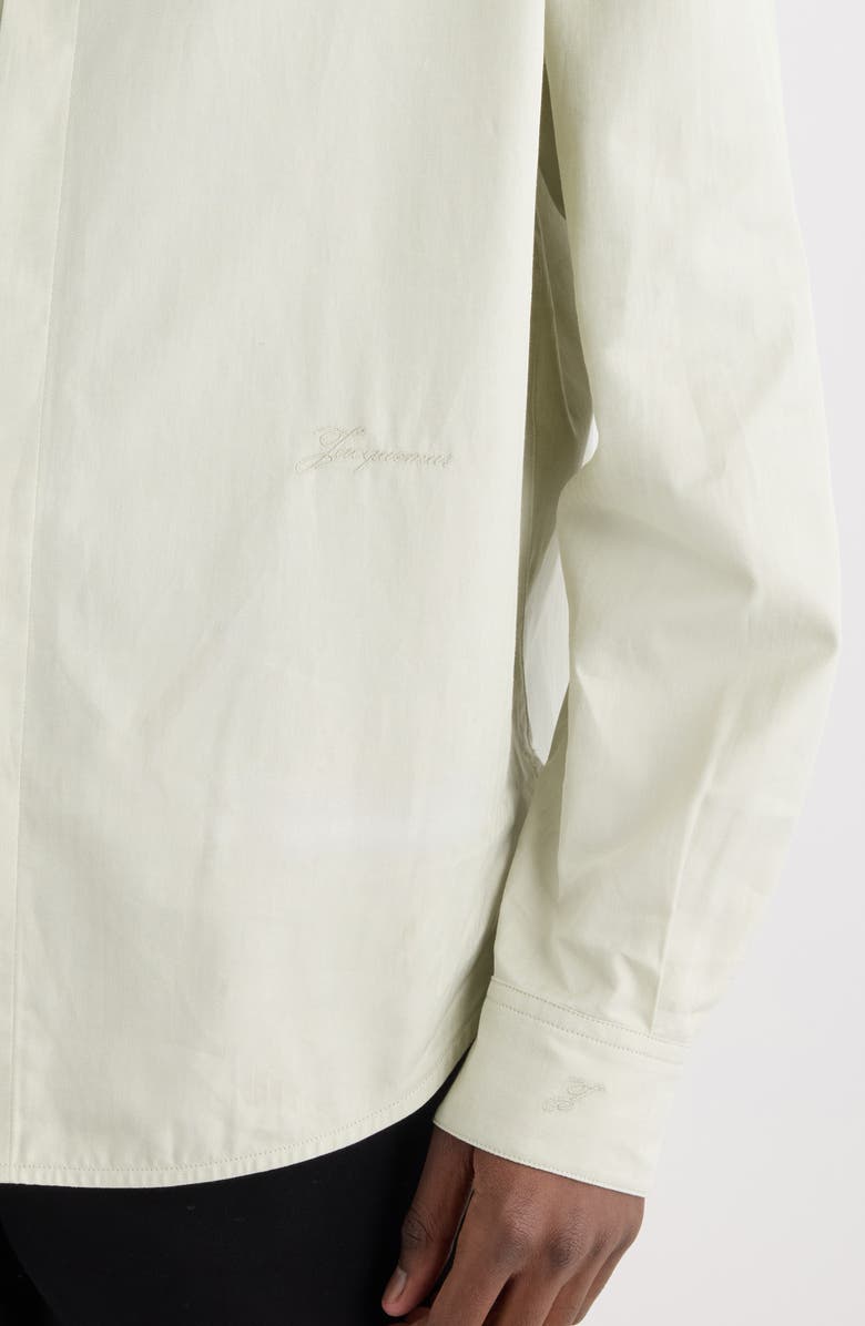 Jacquemus La Chemise Simon Button-Up Shirt, Alternate, color, Light Green