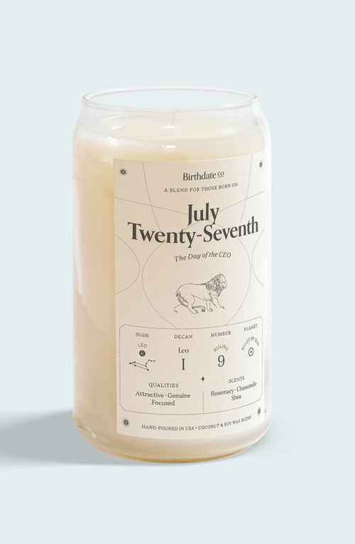 Shop Birthdate Co. The July Birthday Candle In July 27th