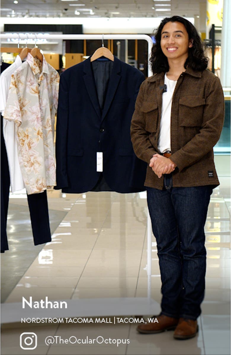 Skinny Fit Textured Suit Jacket, sales video thumbnail