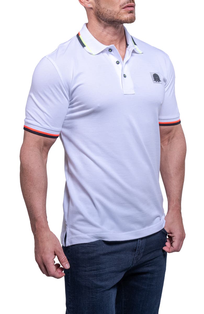 Maceoo Tipemb38 White Piqué Polo, Alternate, color, White