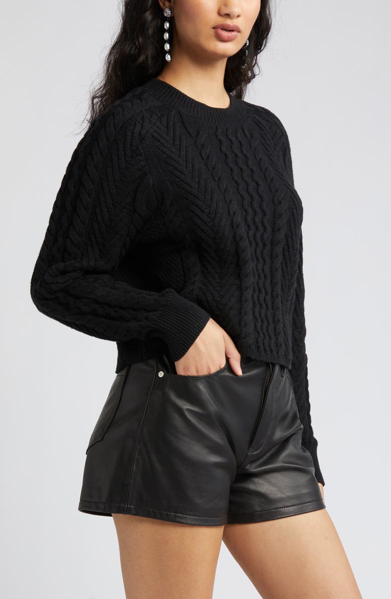 Open Edit Mix Stitch Boxy Sweater, Alternate, color,