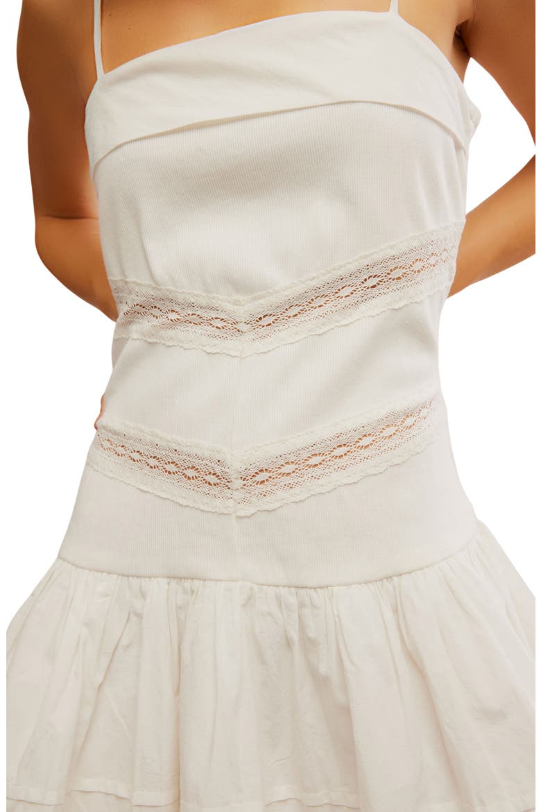 Bliss Stretch Cotton Minidress, Alternate, color, IVORY