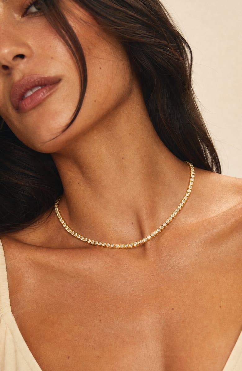 The M Jewelers The Thin Tennis Necklace, Alternate, color,