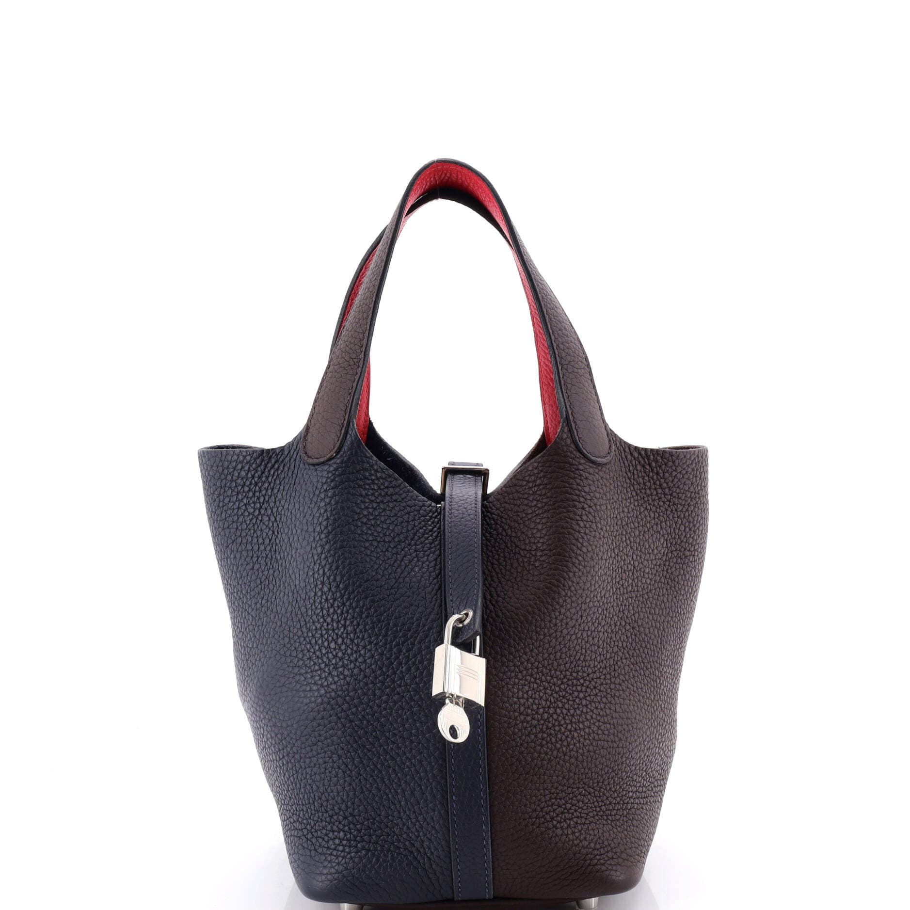 Picotin Lock Bag Tricolor Clemence PM, Main, color, Blue