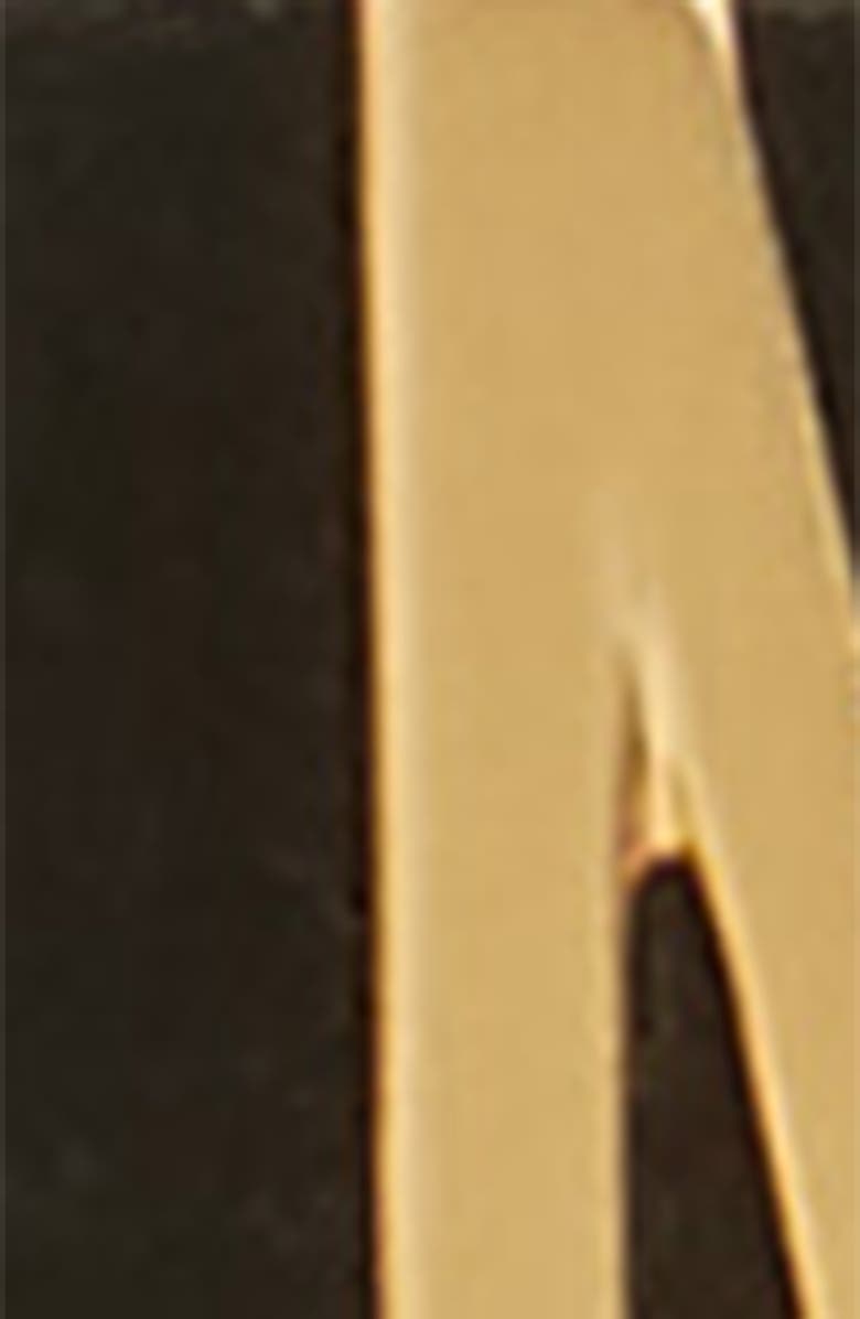 Moschino Logo Plate Skinny Velvet Belt, Alternate, color, 