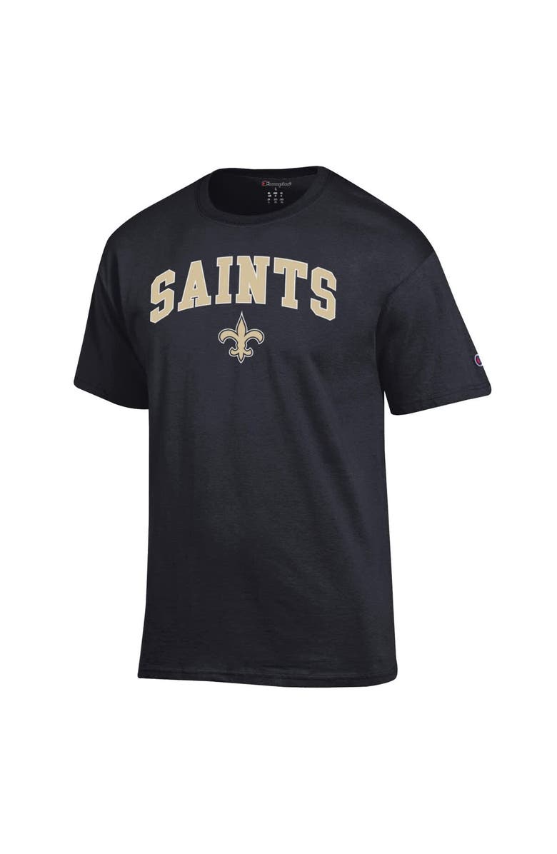 Champion Men's Champion Black New Orleans Saints Arch Over Logo T-Shirt, Alternate, color,