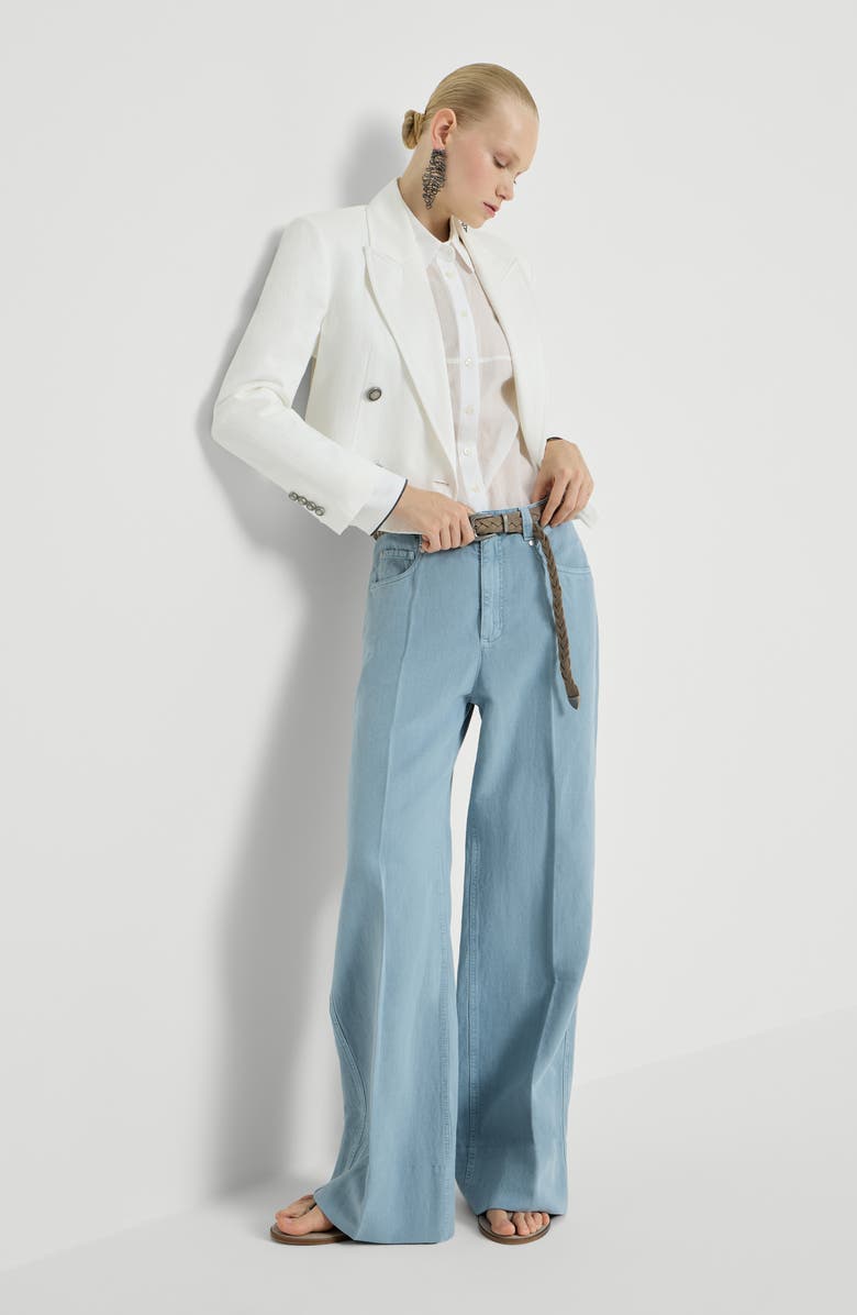 Brunello Cucinelli Loose trousers, Alternate, color, Denim