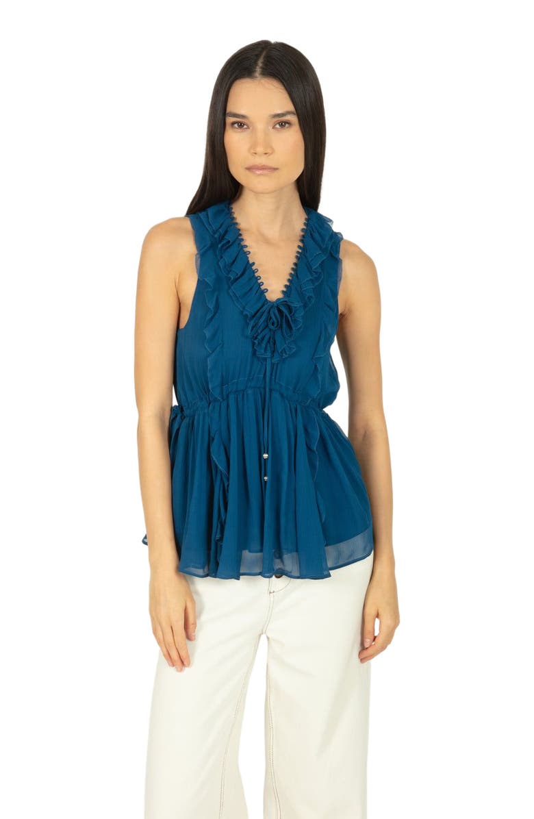 SECRET MISSION Madison Top, Alternate, color, Deep Blue Sea