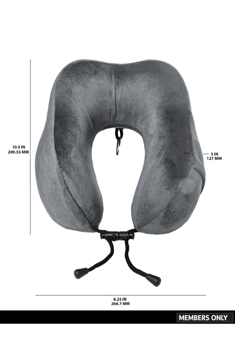 Memory Foam Travel Neck Pillow, Alternate, color, Black