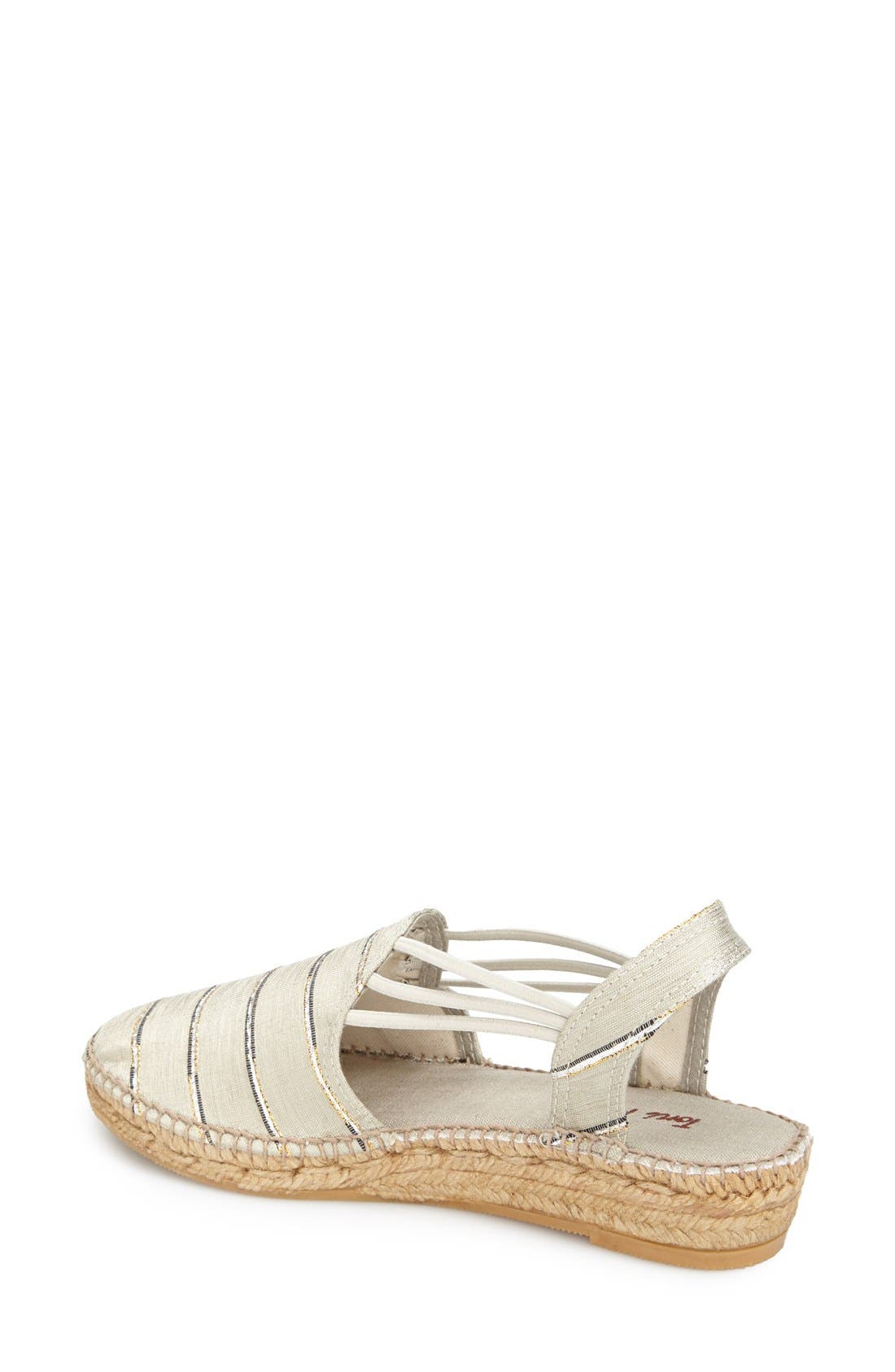 'Nantes' Silk Stripe Sandal, Alternate, color, STRIPE NATURAL
