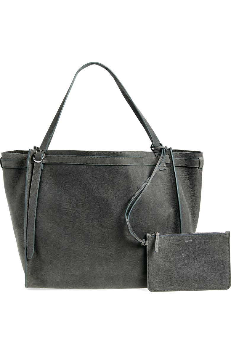Coperni Cabas Belted Leather Shoulder Bag, Alternate, color,