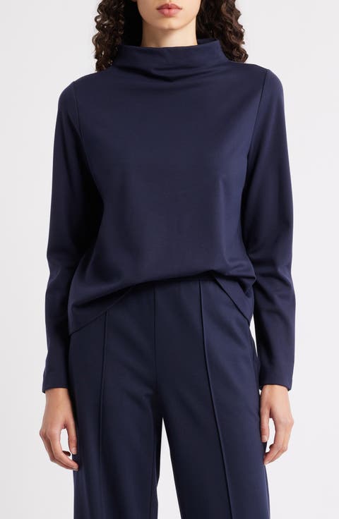 Funnel Neck Ponte Top
