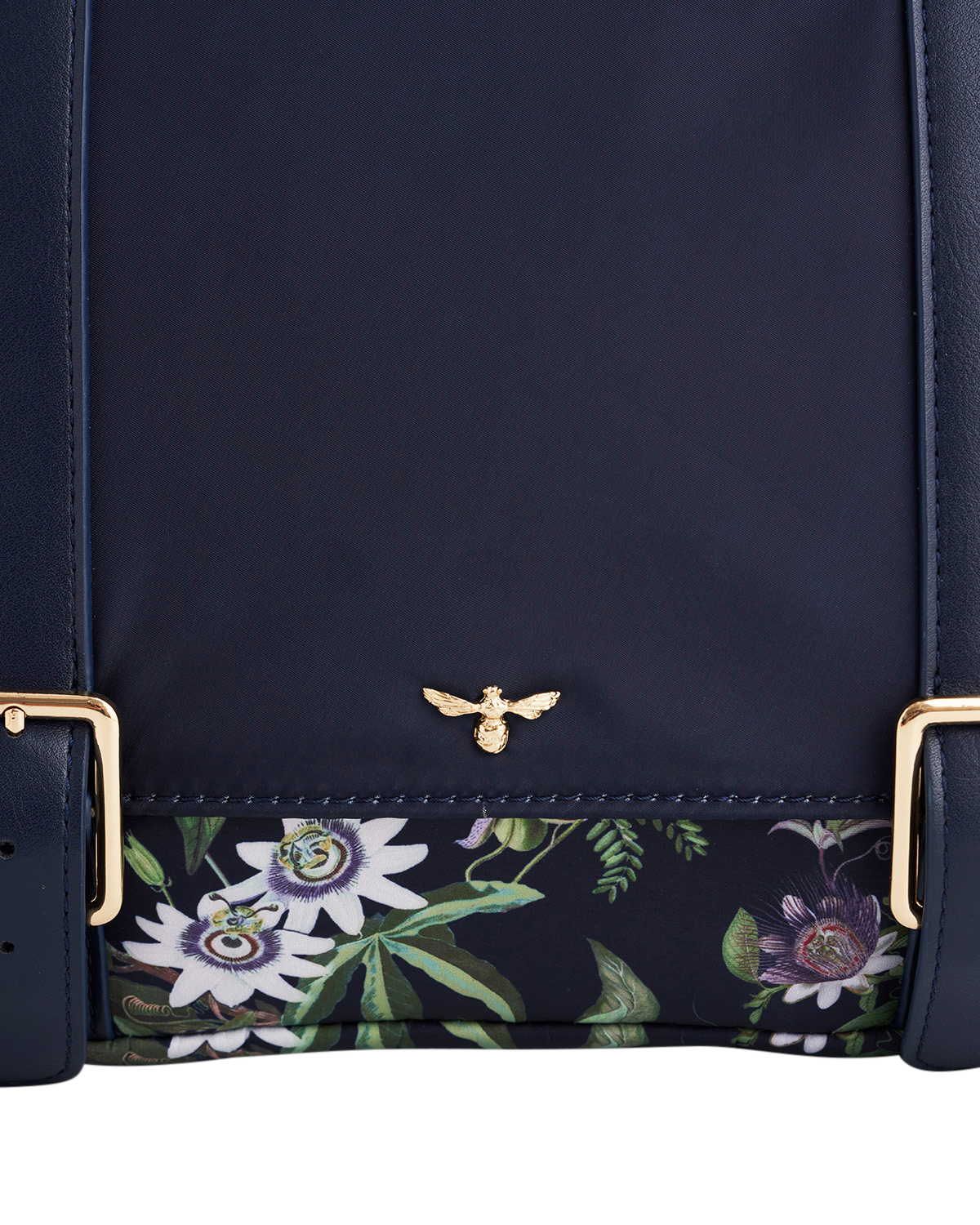 Fable England Passion Flower Satchel, Alternate, color, Navy