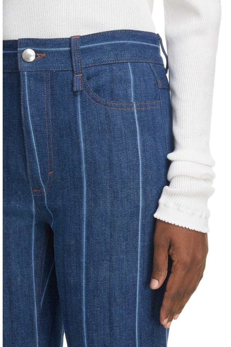 Stripe Denim Crop Pants, Alternate, color, ROYAL NAVY 49Q