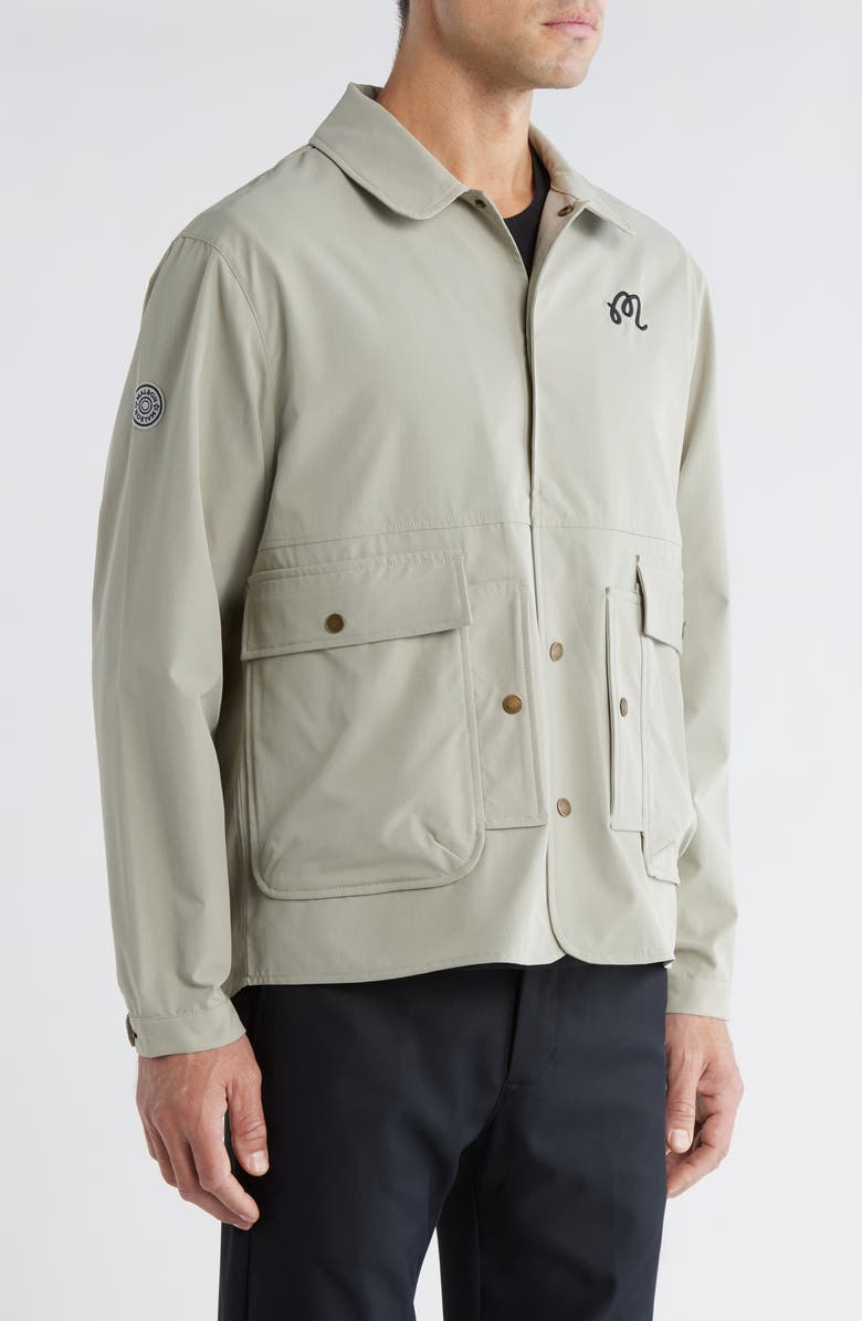 Malbon Golf Brigands Shirt Jacket, Alternate, color, Sea Spray