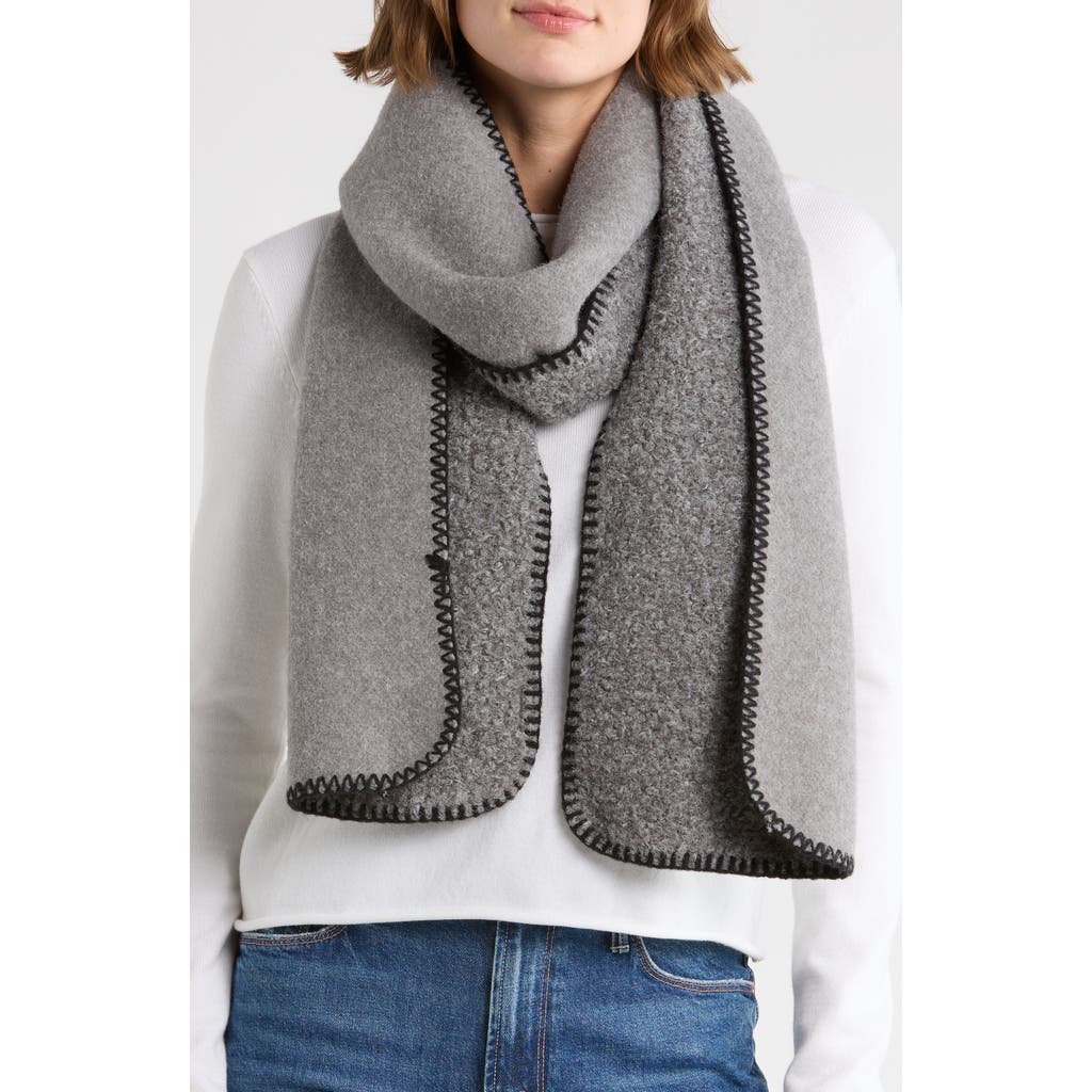Melrose And Market Whipstitch Scarf In Gray