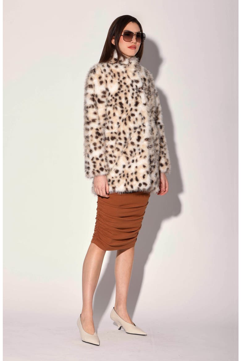 Priscilla Faux Fur Coat, Alternate, color, LYNX