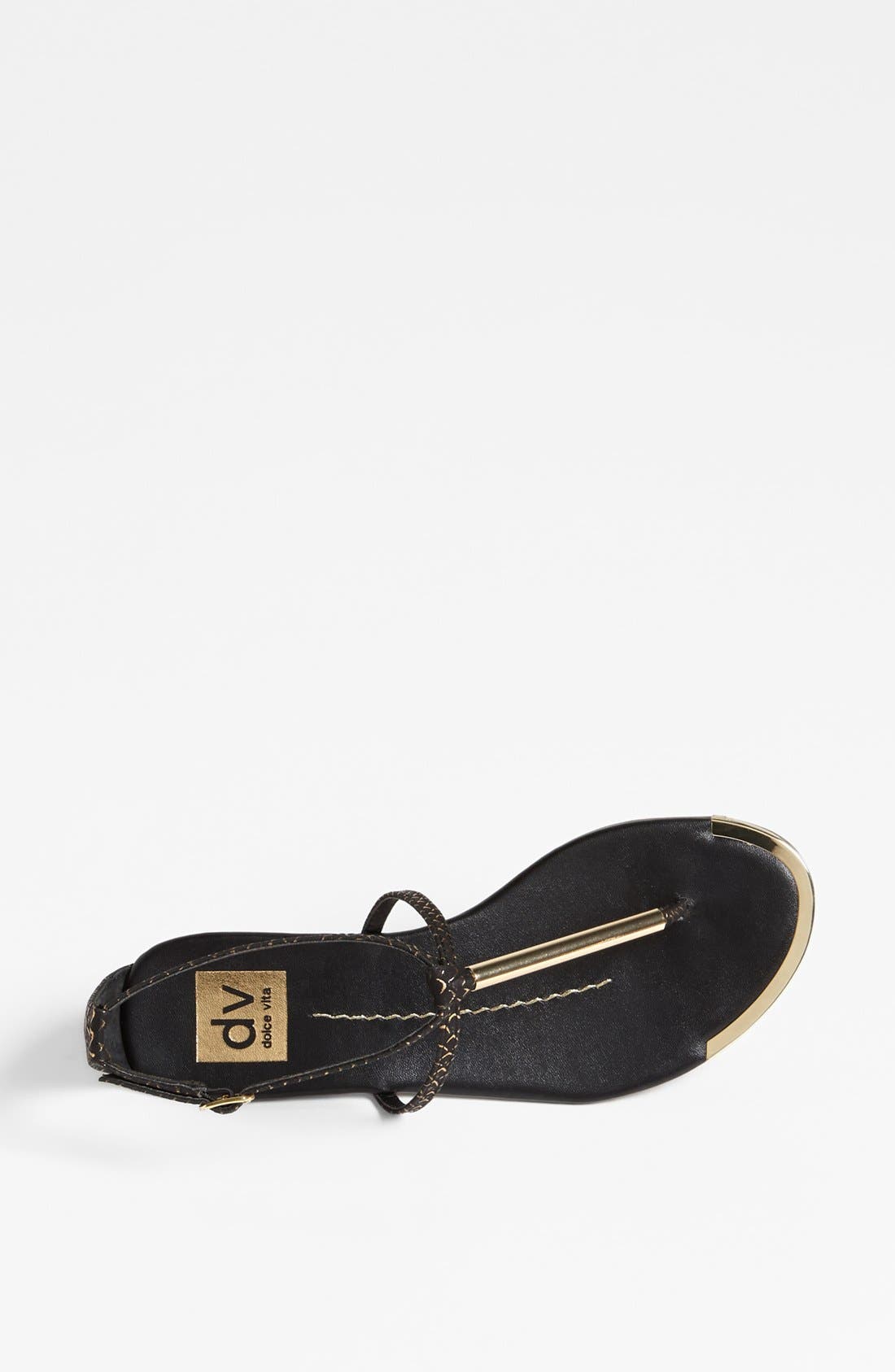 DV by Dolce Vita 'Archer' Sandal, Alternate, color, BLACK/ GOLD