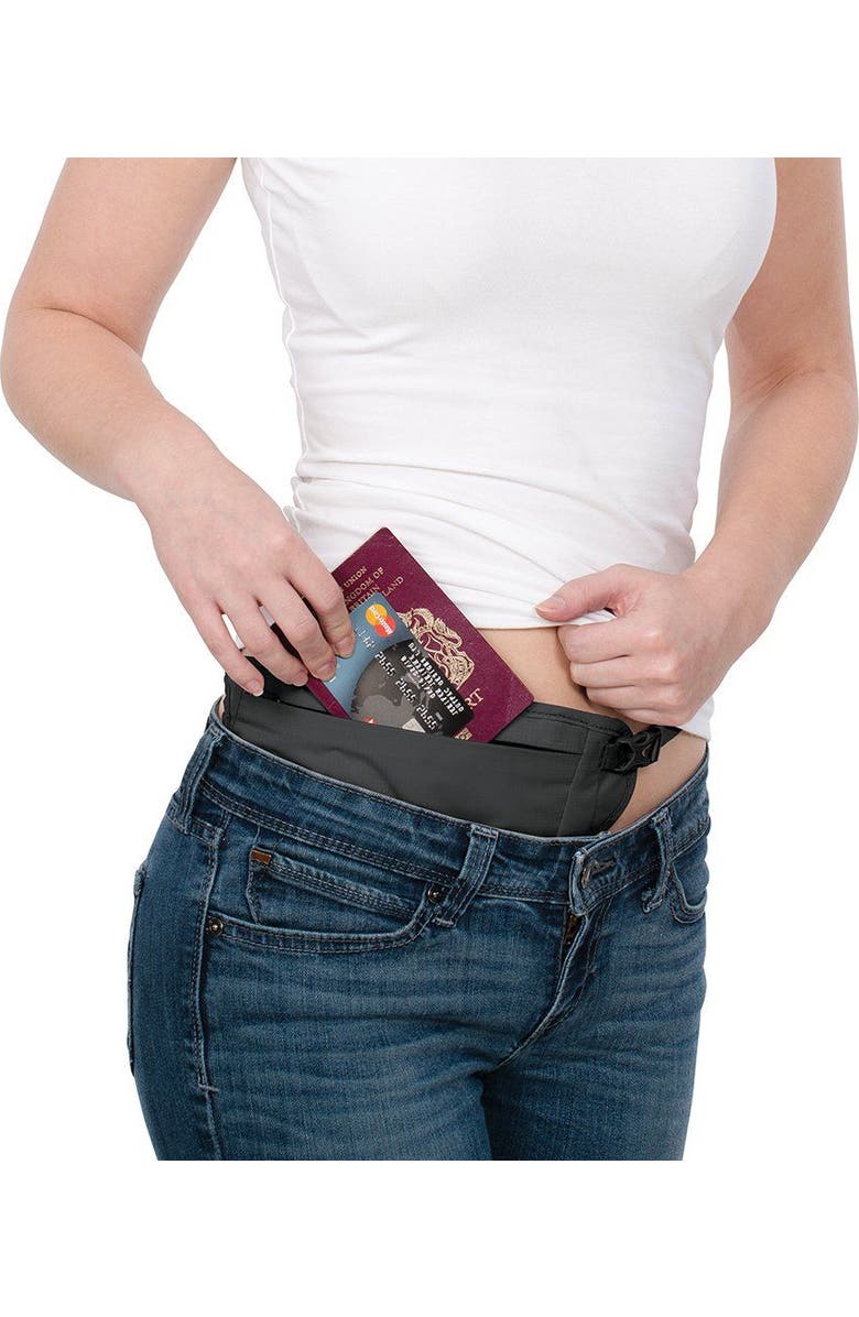 PACSAFE Coversafe V100 RFID Blocking Waist Wallet Black, Alternate, color, Black