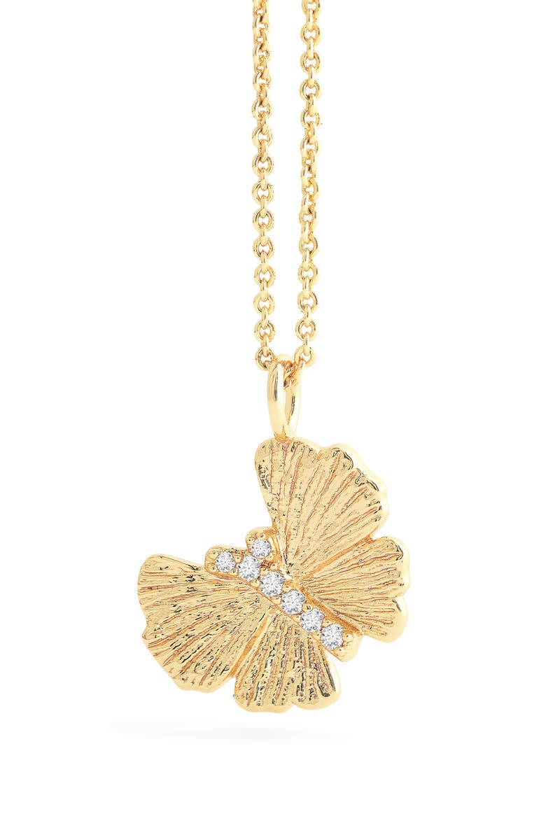 Anabel Aram Jewelry Butterfly Pendant Necklace, Main, color, Gold
