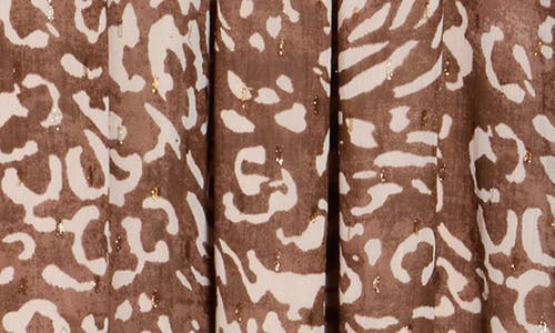 Renee C Animal Print Maxi Skirt In Chocolate