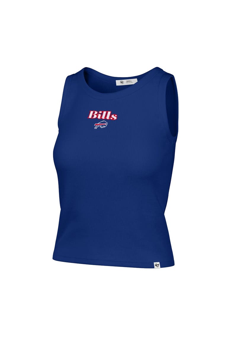 Women's '47  Royal Buffalo Bills Cropped Straight Cut Ribbed Baby Tank Top, Alternate, color, Royal