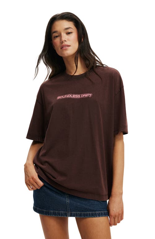 Cotton On The Boxy Graphic Tee In Brown