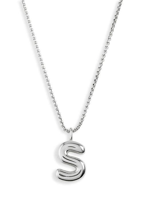 Open Edit Waterproof Bubble Initial Pendant Necklace