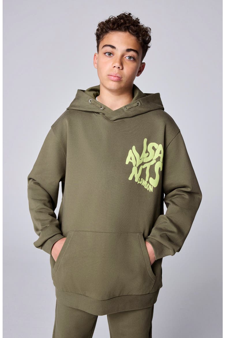 Kids' Orlando Graphic Hoodie, Alternate, color, KHAKI GREEN