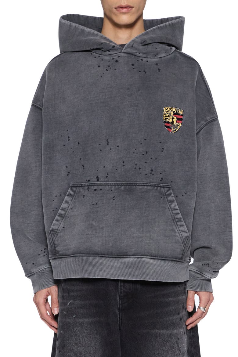 Shield Ekcess Graphic Hoodie, Main, color, CHARCOAL