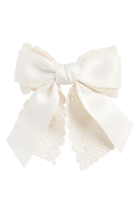 Lace Detail Bow Barrette