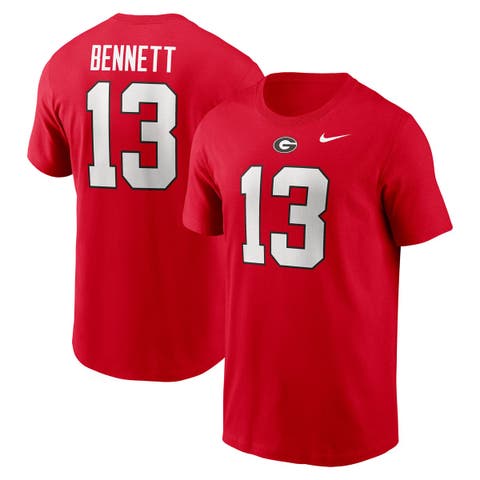 Men's Nike Stetson Bennett Red Georgia Bulldogs Name & Number T-Shirt