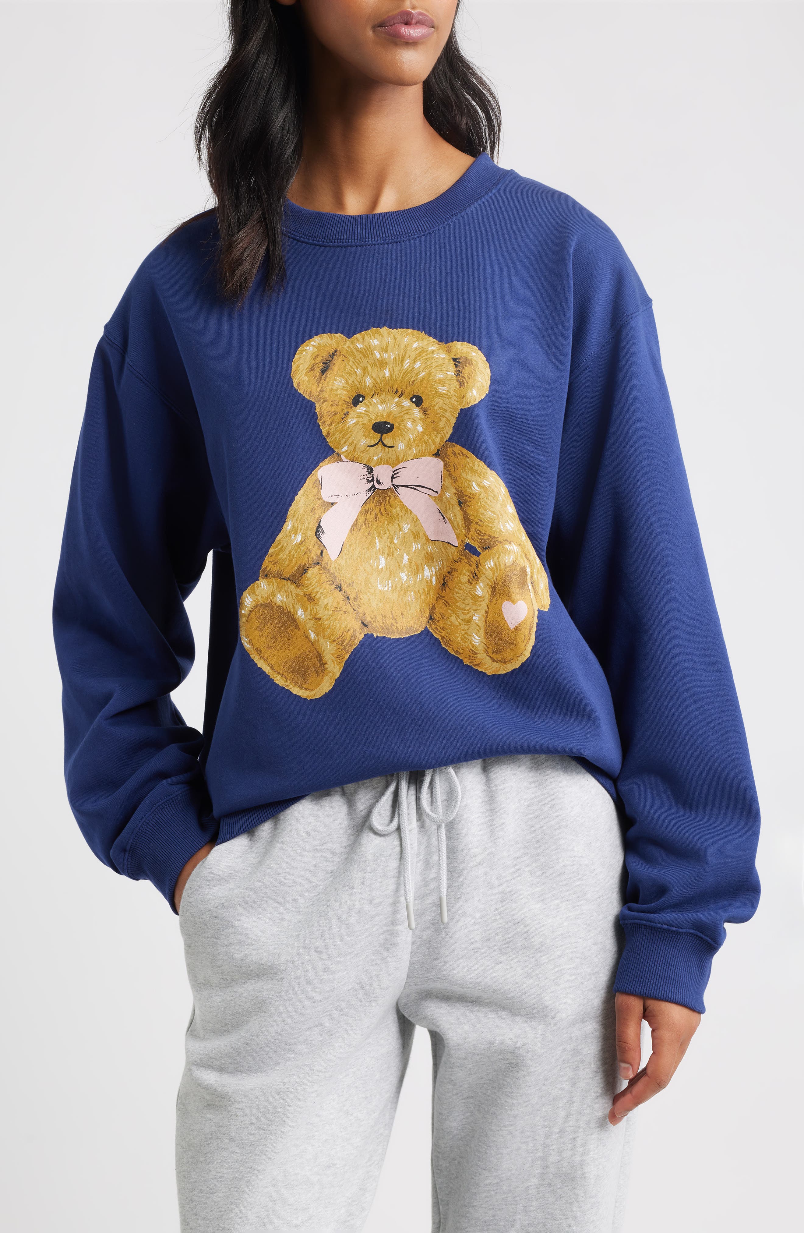 GOLDEN HOUR Love You Heart Graphic Sweatshirt