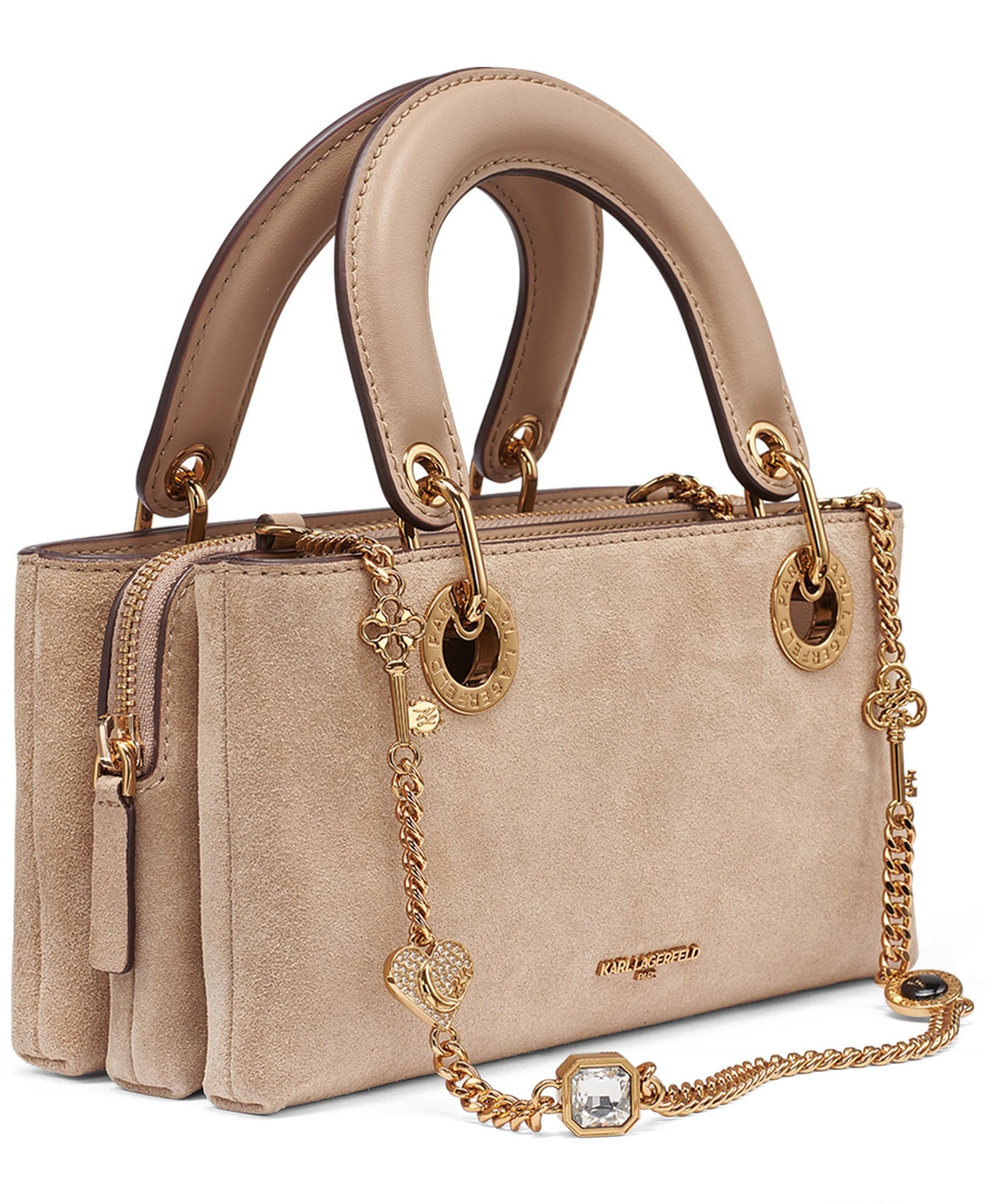 Benoite Suede Shoulder Bag, Alternate, color, Cappucino