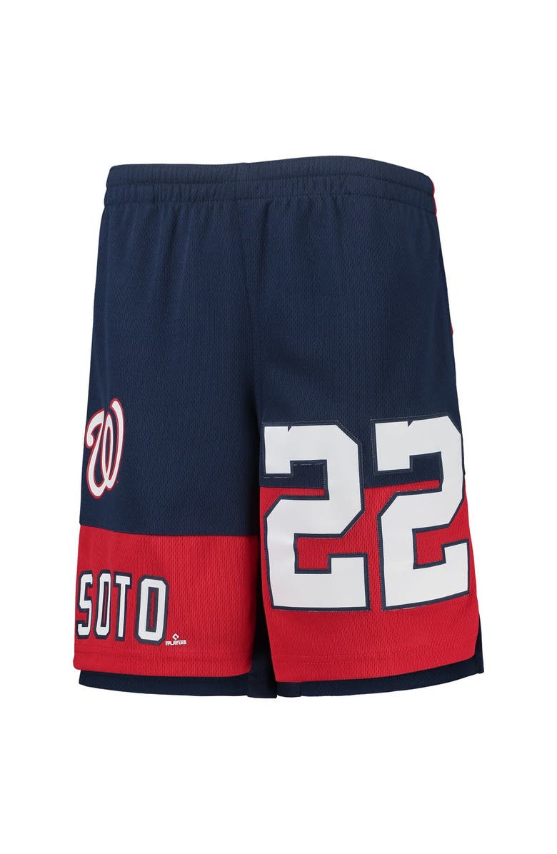 Outerstuff Youth Juan Soto Navy Washington Nationals Pandemonium Name & Number Shorts, Alternate, color, 