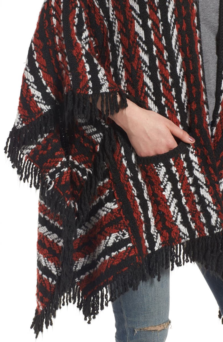 Treasure & Bond Pattern Mix Poncho, Alternate, color,