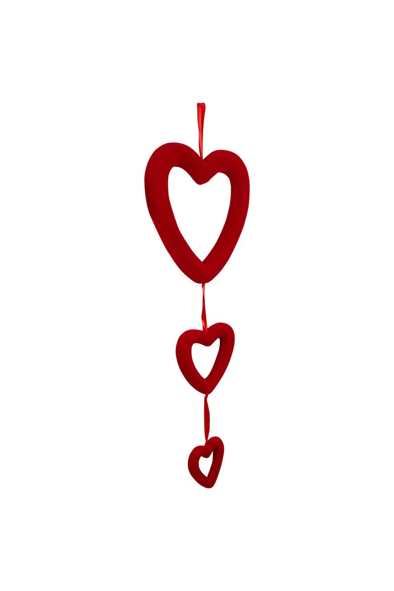 Heart Trio Valentine's Day Wall Decoration - 34" - Red, Alternate, color, Red