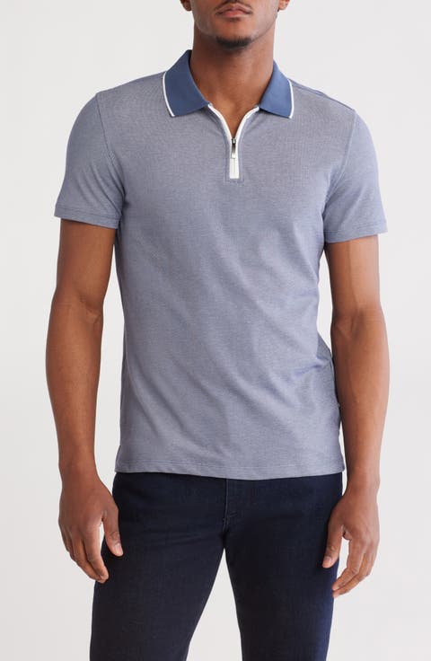 Farmsworth Cotton Blend Quarter Zip Polo