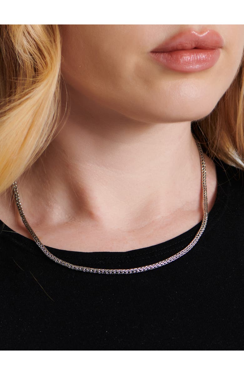 DEVATA Sterling Silver 2.5mm Dragon Bone Chain Necklace, Alternate, color, 