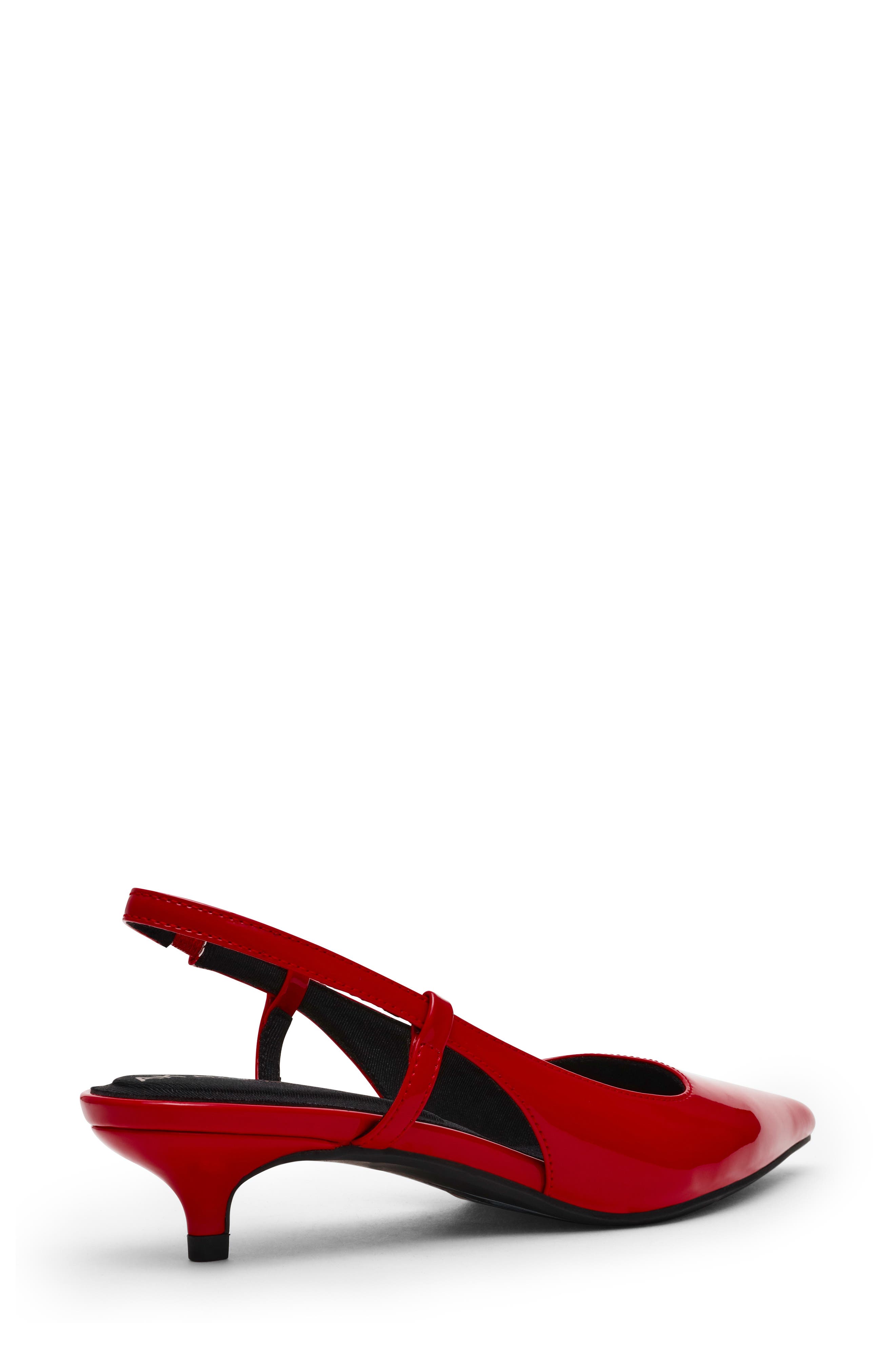 Shorty Slingback Pump, Alternate, color, RED PATENT