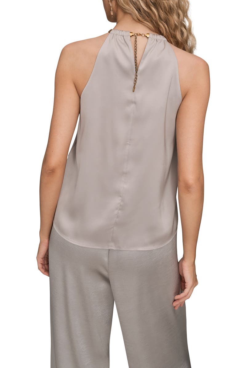 Donna Karan New York Twist Neck Halter Top, Alternate, color, Vapor