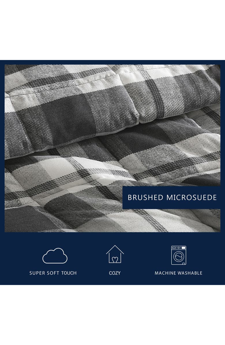 Nautica Crossview Plaid Comforter Set, Alternate, color, Dark Grey
