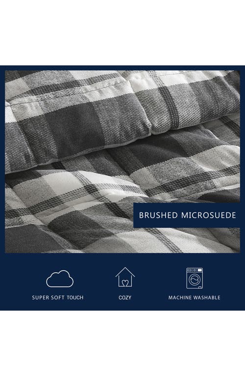 Nautica Crossview Plaid Comforter Set In Dark Grey