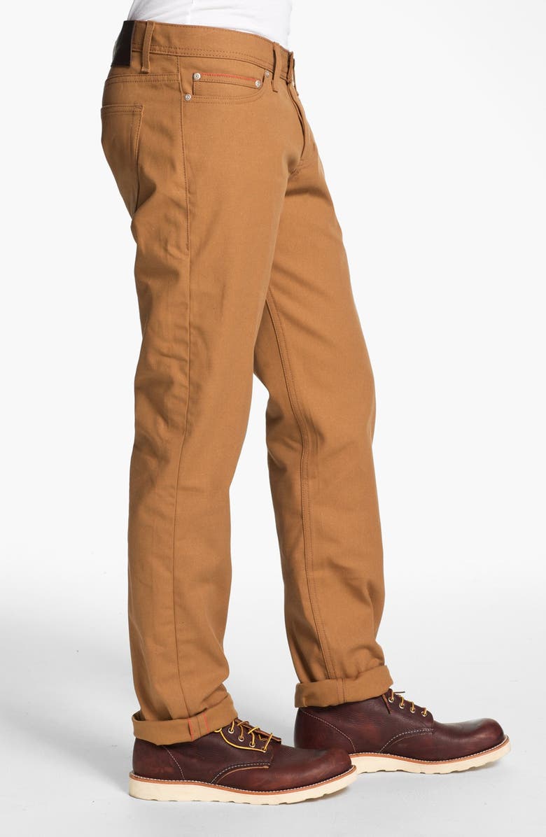 Naked & Famous Denim Weird Guy Slim Fit Selvedge Duck Canvas Jeans, Alternate, color, 