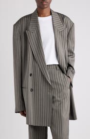Dries Van Noten Bliss Stripe Double Breasted Blazer